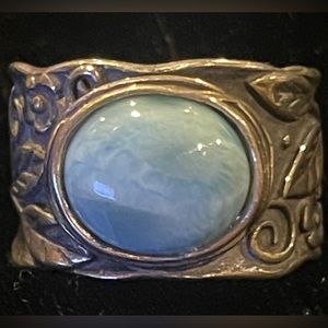 Passage to Israel Sterling Silver and Larimar Ring